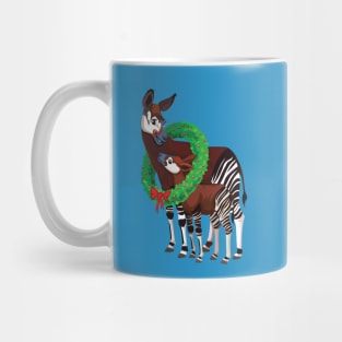 Okapi Family Wreath Mug